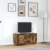 vidaXL TV ormarić s LED svjetlima boja dimljenog hrasta 100x41x50 cm | shoptok.hr