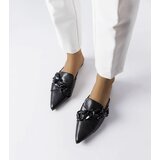 Gemre Black elegant mules with chain Patenaude | Shoptok.si