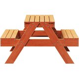  Stol za piknik za djecu voštano smeđi 88x97x52 cm od borovine | shoptok.hr