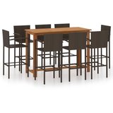  9-dijelni vrtni barski set smeđi | shoptok.hr
