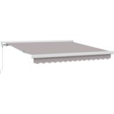 vidaXL Ročna retraktibilna senčila svetlo siva 300x250 cm, Zamenjalna tkanina za senčila za okvir 3x2,5 m svetlo siva | Shoptok.si