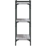 vidaXL Regal za knjige s 3 razine siva boja hrasta 60x30x86 cm drveni | shoptok.hr