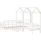  Dnevni krevet i klupa s krovom bez madraca bijeli 80x200 cm | shoptok.hr