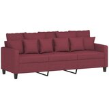  3-dijelni set sofa s jastucima crvena boja vina od tkanine | shoptok.hr