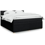  Krevet s oprugama i madracem crni 180x200 cm od tkanine | shoptok.hr