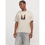 Jack & Jones Muška majica Picture Tee Ss Crew Neck Sn, Krem | ePonuda.com