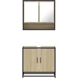  2-dijelni set kupaonskog namještaja boja hrasta sonome drveni | shoptok.hr