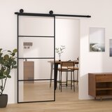  Klizna vrata s priborom 90 x 205 cm od ESG stakla i aluminija | shoptok.hr