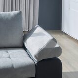 XORA SEDEŽNA GARNITURA, gladka tkanina svetlo siva, temno siva | Shoptok.si