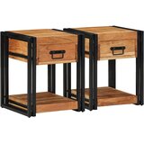 Noćni ormar 2 pcs Smeđa 40 x 40 x 50 cm Čvrsto drvo akacije | shoptok.hr