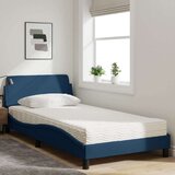 vidaXL Krevet s madracem plavi 100 x 200 cm od tkanine | shoptok.hr