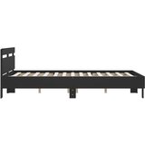  Okvir za krevet s uzglavljem crni 150x200 cm konstruirano drvo | shoptok.hr