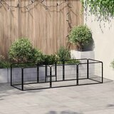  Ograda za pse s 8 ploča od čelika 60 x 80 cm crna | shoptok.hr