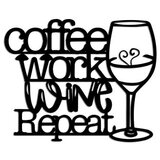 Opviq zidna dekoracija Coffee Repeat, 50x40 cm, 1.5 mm, Crna | Eponuda.com