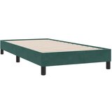 Maison Chic Posteljni okvir - Enojna postelja - Postelja za odrasle brez vzmetnice temno zelena 90x220 cm žamet-J13076, (21764290) Cene