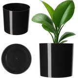 KADAX cvetlični lonec, cvetlični lonec, okrogel pokrov, stojalo za rože, plastična skleda, 11 cm, črna, (5000350255) | Shoptok.si