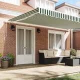  Skrovita tenda Zelena i bijela 500 × 350 cm | shoptok.hr