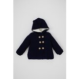 Defacto baby Boy Hooded Plush Lined Knitwear Cardigan Cene