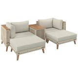 Bessagi Garden Lounge Garnitura Marilou, 3-Delno, Svetlo Siva | Shoptok.si
