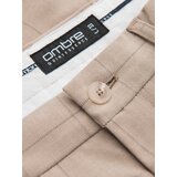 Ombre Men's classic cut pants in fine check - sand | Eponuda.ba