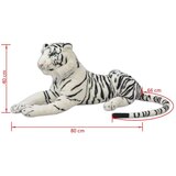 vidaXL Plišasta igrača tiger bela XXL, (20816911) | Shoptok.si