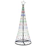 vidaXL LED božično drevesce večbarvno 138.5 x 138.5 x 399 cm Kovina | Shoptok.si
