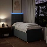 vidaXL Krevet s oprugama i madracem tamnosivi 100 x 200 cm od tkanine | shoptok.hr