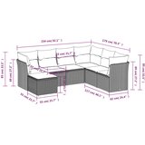  7-dijelni set vrtnih sofa od poliratana s jastucima bež | shoptok.hr