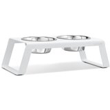 MiaCara Metalni set posuda s postoljem za pse Desco White M – Cijene