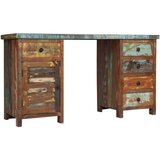  Radni stol s postoljem masivno obnovljeno drvo 140 x 50 x 77 cm - masivno obnovljeno drvo Slike