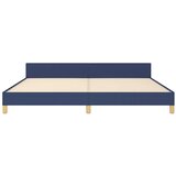  Okvir kreveta s uzglavljem bez madraca plavi 200x200 cm tkanine | shoptok.hr