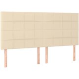 Maison Chic Posteljno vzglavje - Vzglavna omarica 4 kosa krem 90x5x78/88 cm blago, (22077661) | Shoptok.si