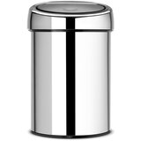 Brabantia Jeklen koš za smeti na dotik v sijajno srebrni barvi 3 l Touch Bin – | Shoptok.si