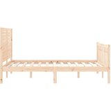  Kreveta s uzglavljem 120 x 200 cm od masivnog drva | shoptok.hr