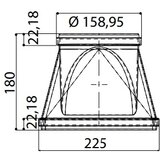 Faber pvc štirioglata odvodna cev fi 150mm - dimenzije 22x9cm (112.0459.429) | Shoptok.si