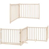  Vrata za pse s vratašcima 6 panela sklopiva 480 cm drvo topole Smeđa 80 x 60 x 2 cm | shoptok.hr