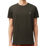 Lacoste Cotton Pima Crew Neck T-Shirt Dark Brown Smeđa | shoptok.hr