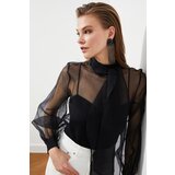 Trendyol Black Bow Detailed Organza Blouse | Shoptok.si