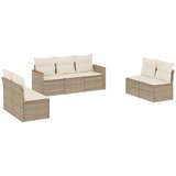 The Living Store Vrtna sedežna garnitura 7-delna z blazinami bež poli ratan - Vrtna Sedežna Garniture, (21453012) | Shoptok.si
