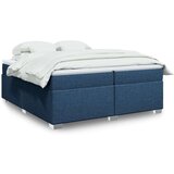  Krevet s oprugama i madracem plavi 200 x 200 cm od tkanine | shoptok.hr