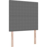 vidaXL Postelja z vzmetnico in LED lučko Siva 100x200 cm Žametna tkanina | Shoptok.si