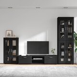  Set TV komoda FLORIN 3 kom. Crna Konstruirano drvo | shoptok.hr