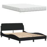  Krevet s madracem Hanko crni 120 x 200 cm od tkanine | shoptok.hr