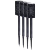  Komplet od 4 LED solarne lampe DECOR, LED/1,2V, 150 mAh, 3000K, 39 cm, IP44, crne Cene