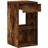 vidaXL Noćni ormarić s ladicom dimljeni hrast 35x34x66,5 cm | shoptok.hr