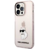 Karl Lagerfeld KLHCP14XHNCHTCP zaščita ovitek za iphone 14 pro prozorno roza - iml nft choupette logo | Shoptok.si