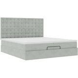 vidaXL okvir kreveta s madracima svijetlosivi 200x200cm baršunasti | shoptok.hr