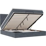 vidaXL Otomanski posteljni okvir z vzmetnicami siv 160x200 cm žamet, (22053904) | Shoptok.si