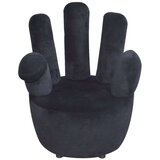 V Stol v obliki roke črn žamet | Shoptok.si