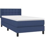  Box spring postelja z vzmetnico modra 80x200 cm blago, (20894136) | Shoptok.si